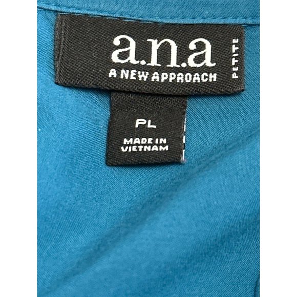 A.N.A. A New Approach Black Red Purple Geometric Print Roll Tab Sleeves Size XL - Picture 6 of 9